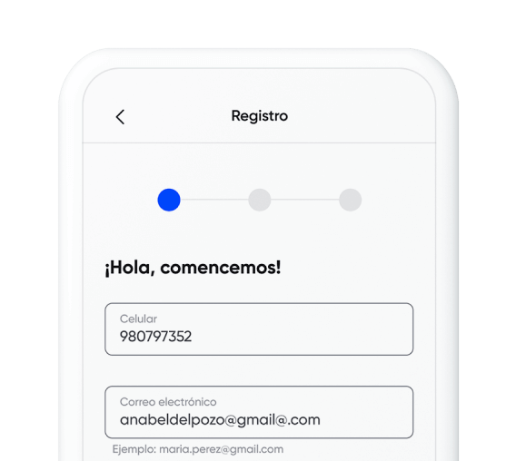 Descarga el app y regístrate